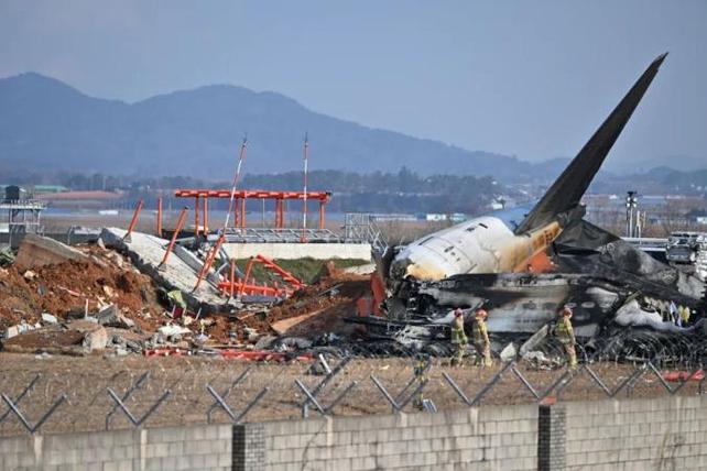 韩国客机碰撞起火事故已致174人死亡