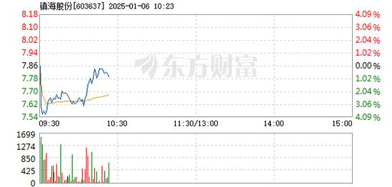 镇海股份1月7日快速上涨