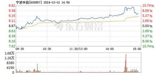 宁波中百12月30日快速回调