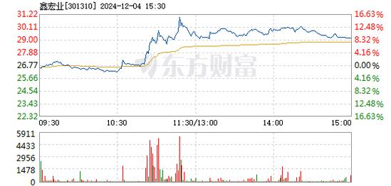 鑫宏业1月10日快速上涨